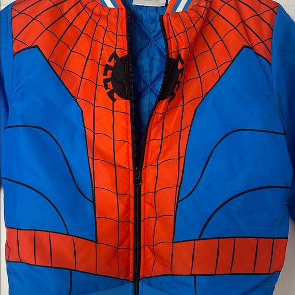Marvel Kids Spider-Man Jacket with Pockets And Zip Up, Blue and Red - Picture 2 of 8